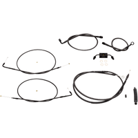 LA CHOPPERS Handlebar Cable/Brake Line Kit Mini Ape Hanger Handlebars Midnight LA8321KT08M