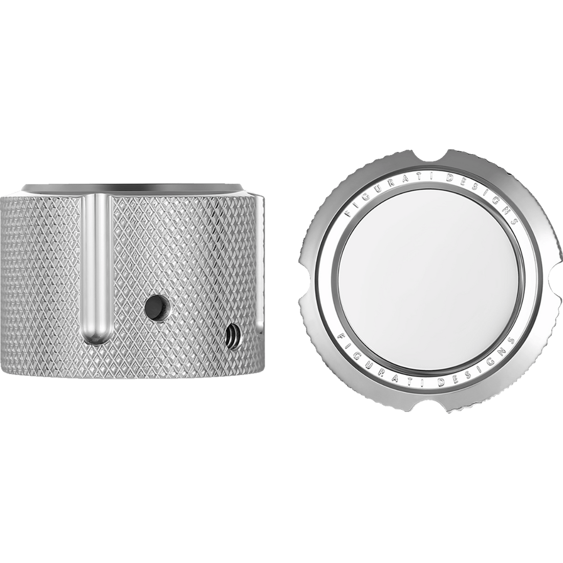 FIGURATI DESIGNS Axle Nut Cover Front Stainless Steel Smooth Silver FD60FACSS