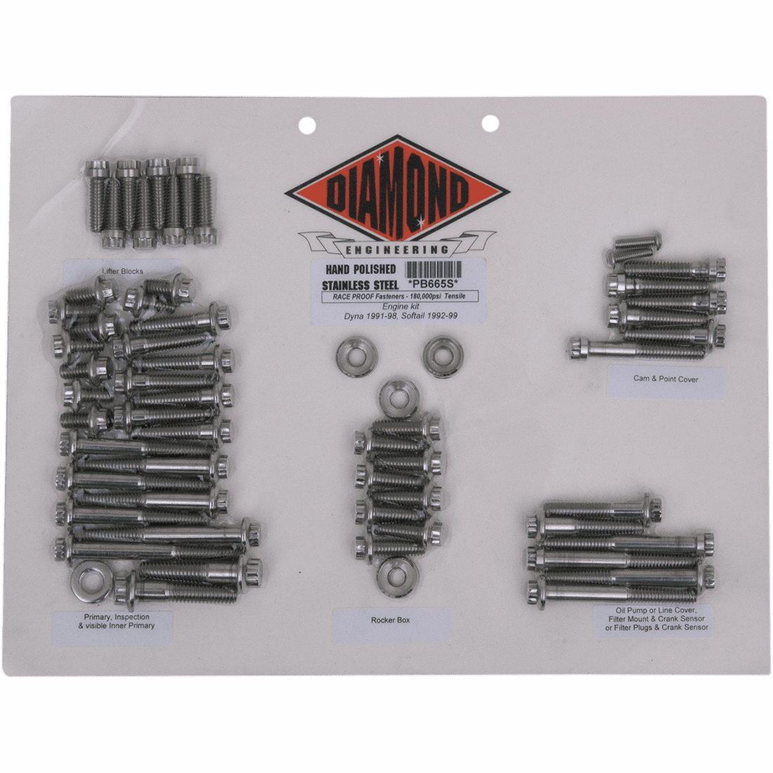 DIAMOND ENGINEERING Motor Bolt Kit Softail PB665S