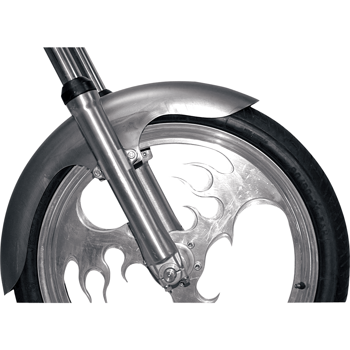 RUSS WERNIMONT DESIGNS Short Flared Front Fender For 90/90-21 Wheel 4.5" W x 33" L RWDCW45S