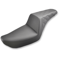 SADDLEMEN Step-Up Seat Rear Lattice Stitched Black Dyna 80404173