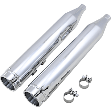 VANCE & HINES 4-1/2" Torquer Mufflers for '95-'16 FL Chrome 16673