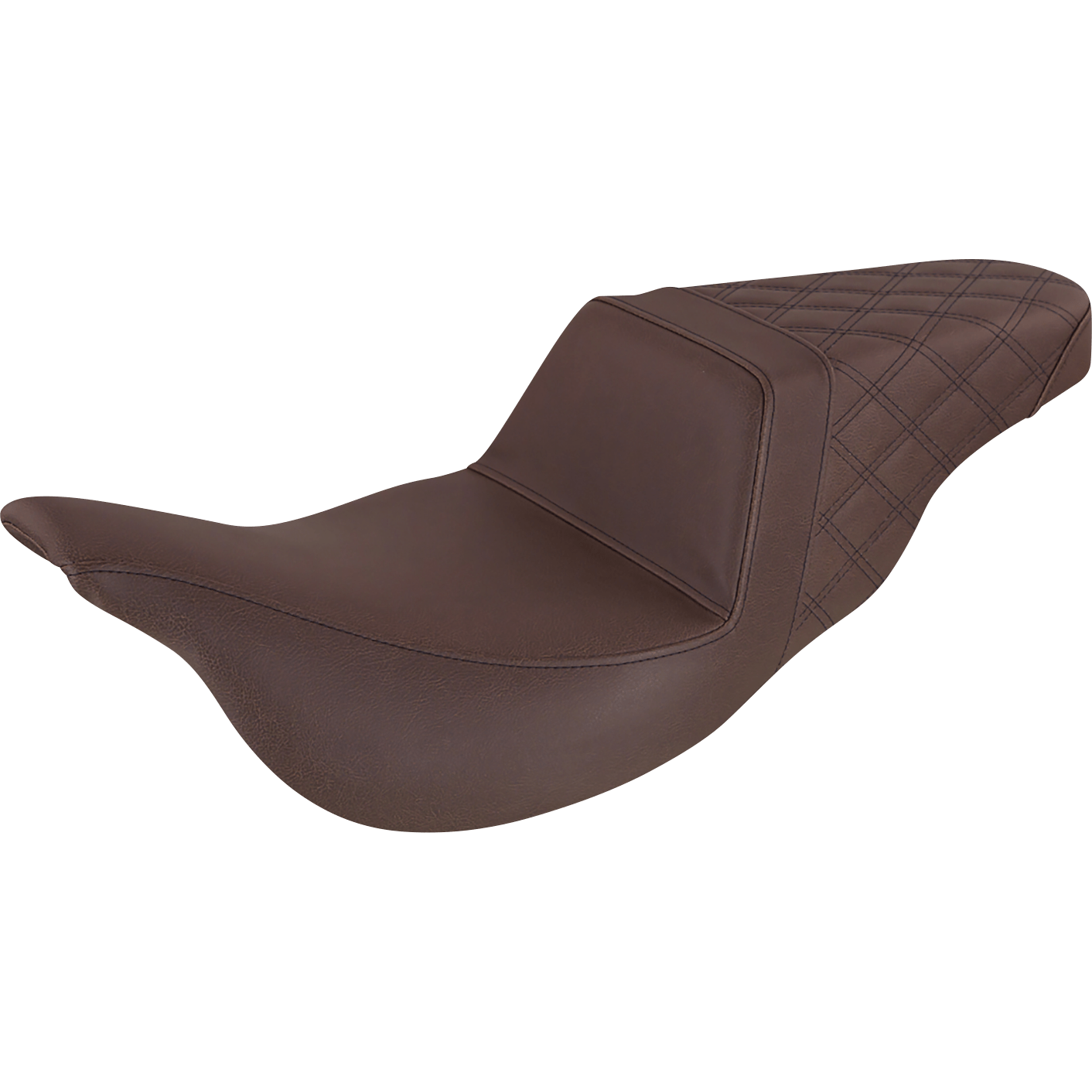 SADDLEMEN Step-Up Seat Rear Lattice Stitch Brown FL '08-'23 80807B173BR