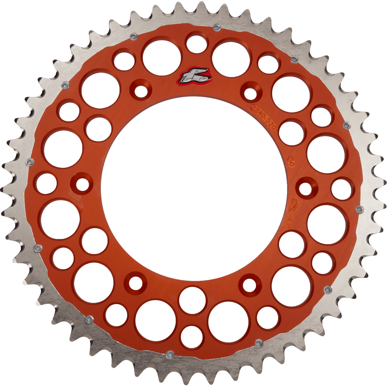 RENTHAL Twinring™ Rear Sprocket 50 Tooth Orange 224052050GPOR