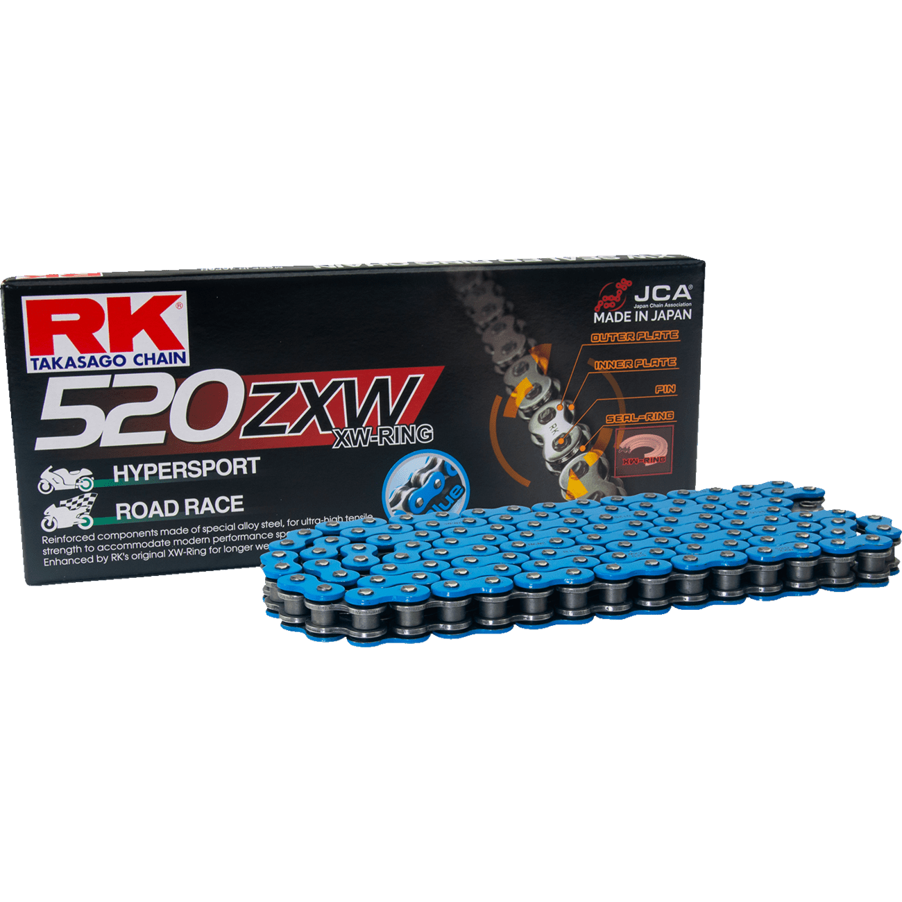 RK 520 ZXW Drive Chain 170 Links Blue BB520ZXW170