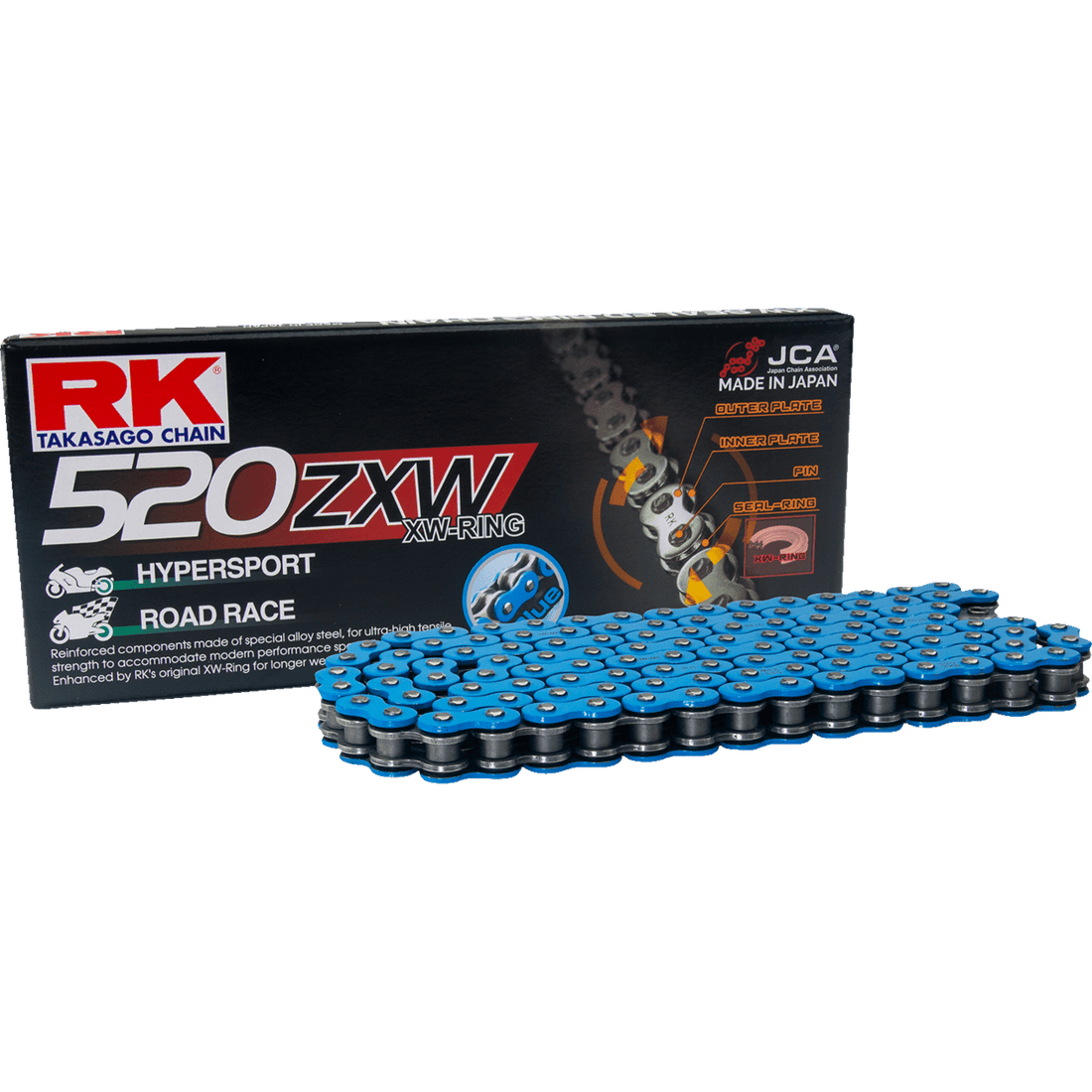 RK 520 ZXW Drive Chain 170 Links Blue BB520ZXW170