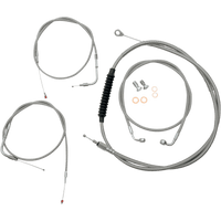 LA CHOPPERS Handlebar Cable/Brake Line Kit Stock Ape Hanger Handlebars Stainless Steel LA8100KT00