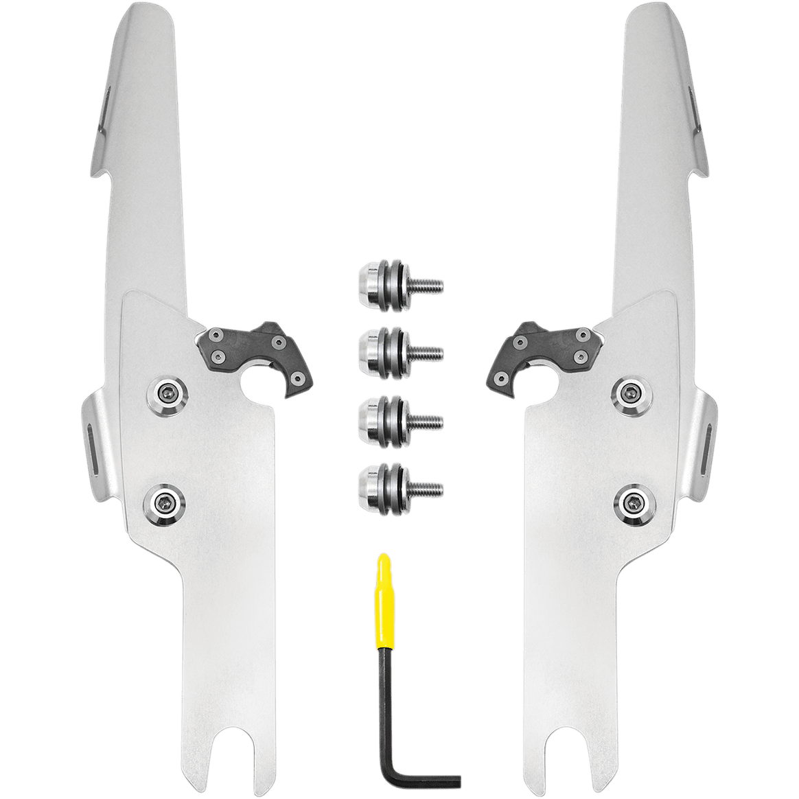 MEMPHIS SHADES Batwing Fats/Slim Mounting Kit Polished FLHRS/XS MEK2041