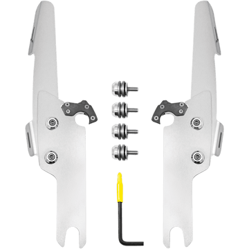 MEMPHIS SHADES Batwing Fats/Slim Mounting Kit Polished FLHRS/XS MEK2041