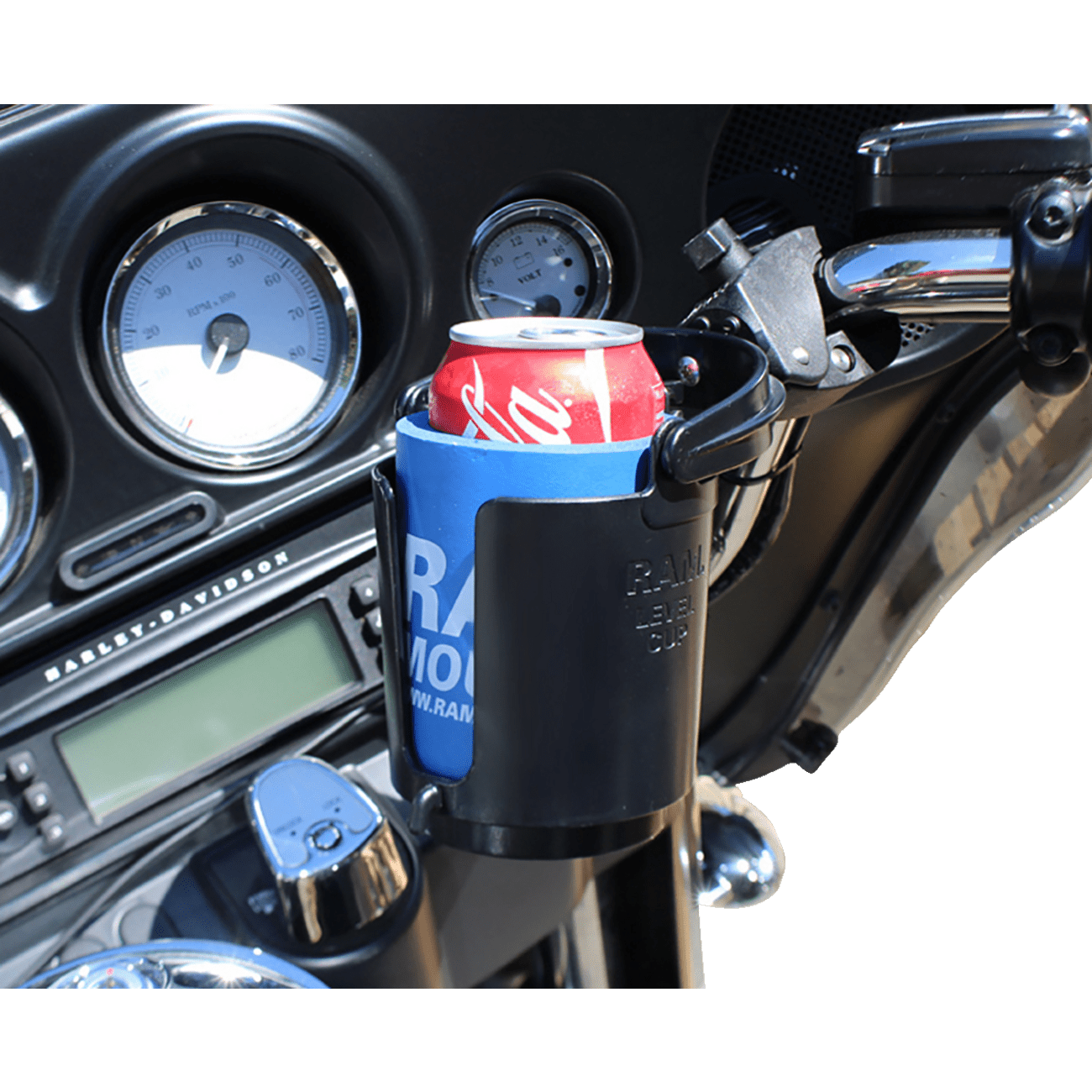 RAM MOUNTS Drink Holder Kit Tough-Claw™ Mount w/ Level Cup™