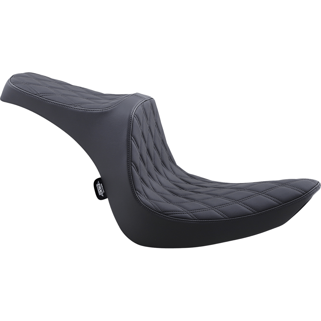 DRAG SPECIALTIES Predator III Seat Double Diamond Black w/ Black Stitching Softail '06-'17