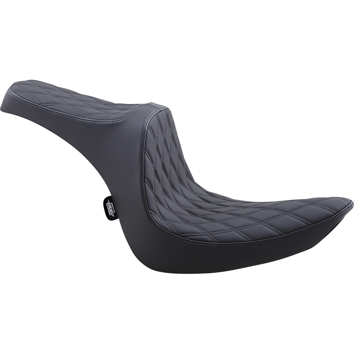 DRAG SPECIALTIES Predator III Seat Double Diamond Black w/ Black Stitching Softail '06-'17