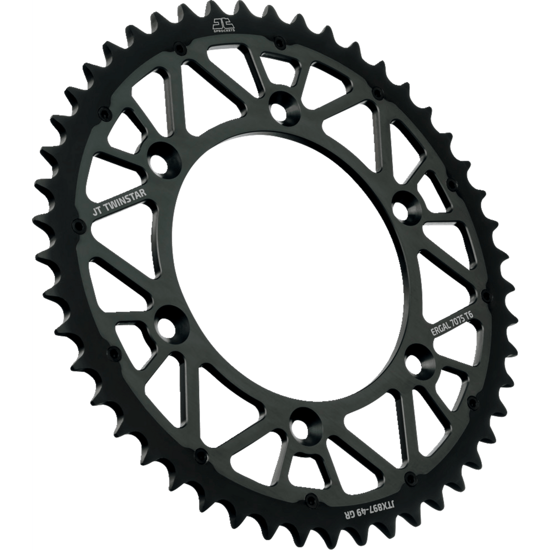 JT SPROCKETS Steel Rear Sprocket Graphite 49 Tooth