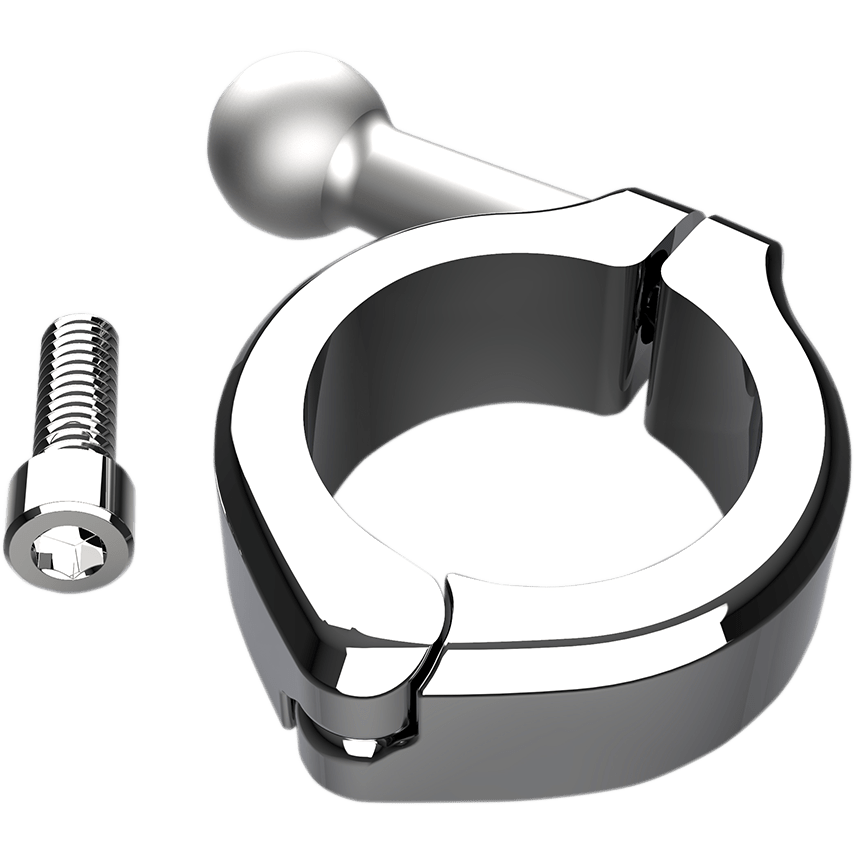 CIRO Ball Mount Aluminum Clamp 1-1/4" Handlebars Chrome