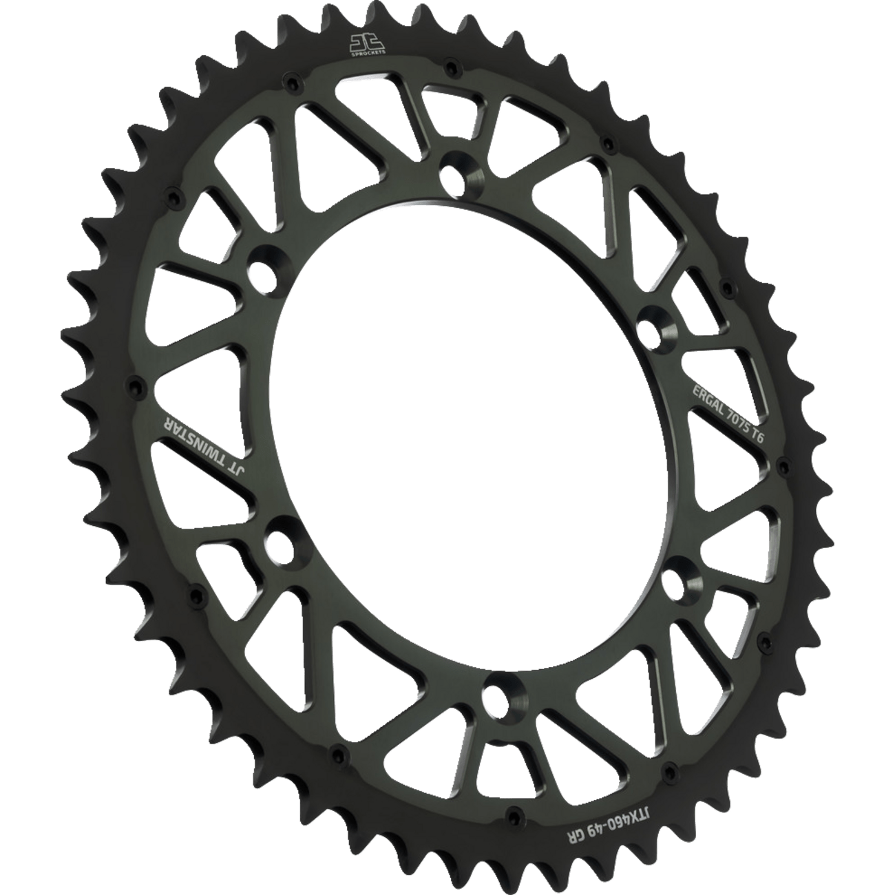 JT SPROCKETS Steel Rear Sprocket Graphite 49 Tooth