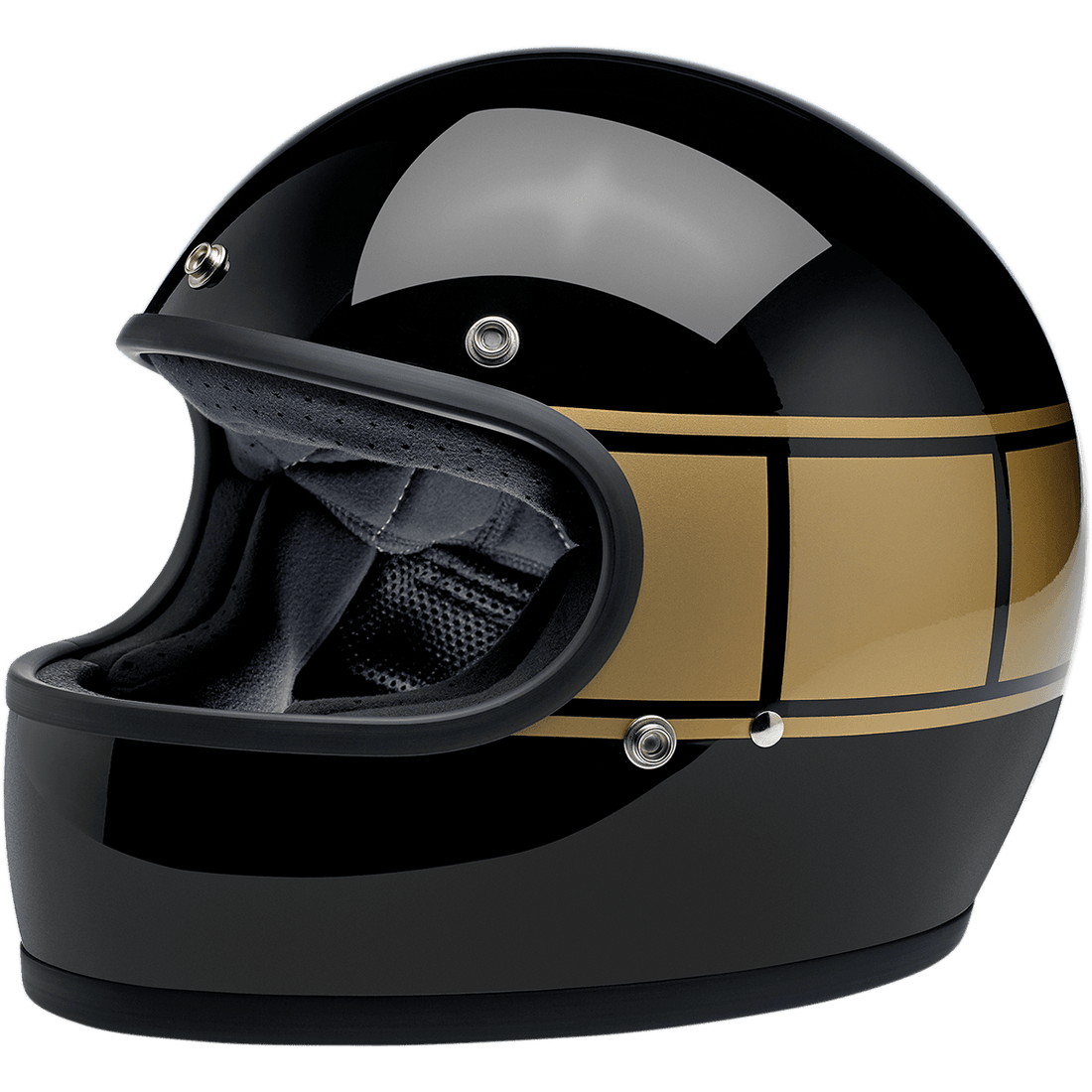 BILTWELL Gringo Helmet Gloss Black Holeshot XS