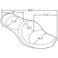 DRAG SPECIALTIES Double Bucket Seat Smooth FX/FL '58-'84