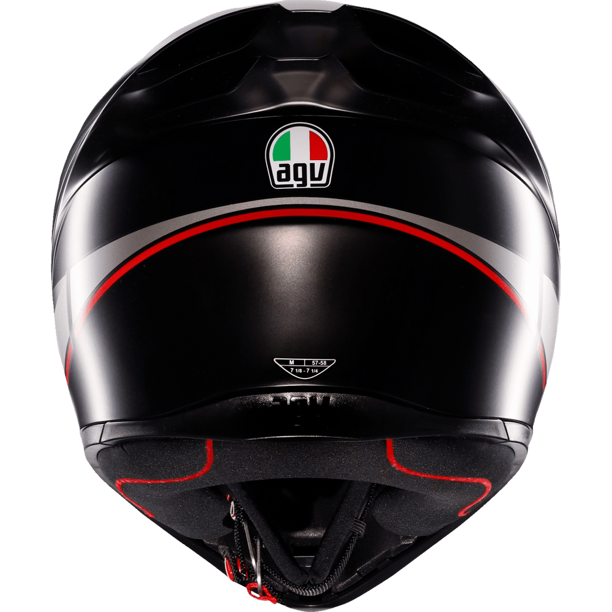 AGV K1 S Helmet Lap Matte Black/Gray/Red 2XL 2118394003034XXL