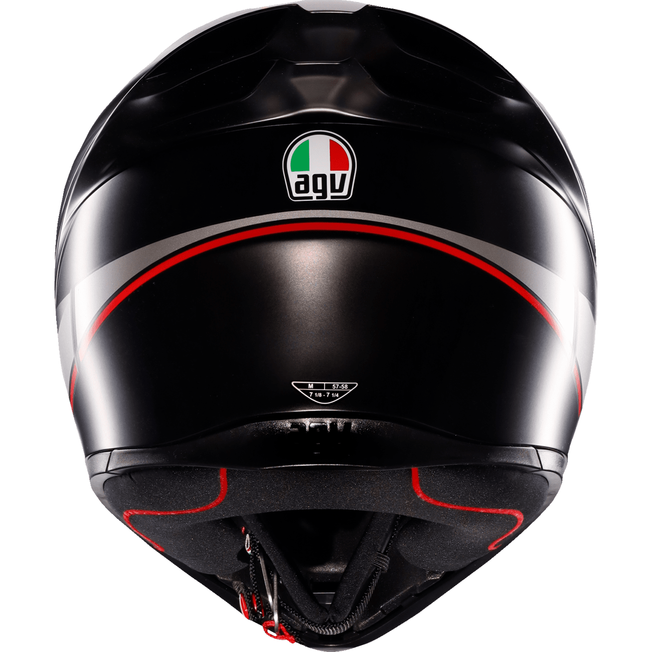 AGV K1 S Helmet Lap Matte Black/Gray/Red 2XL 2118394003034XXL