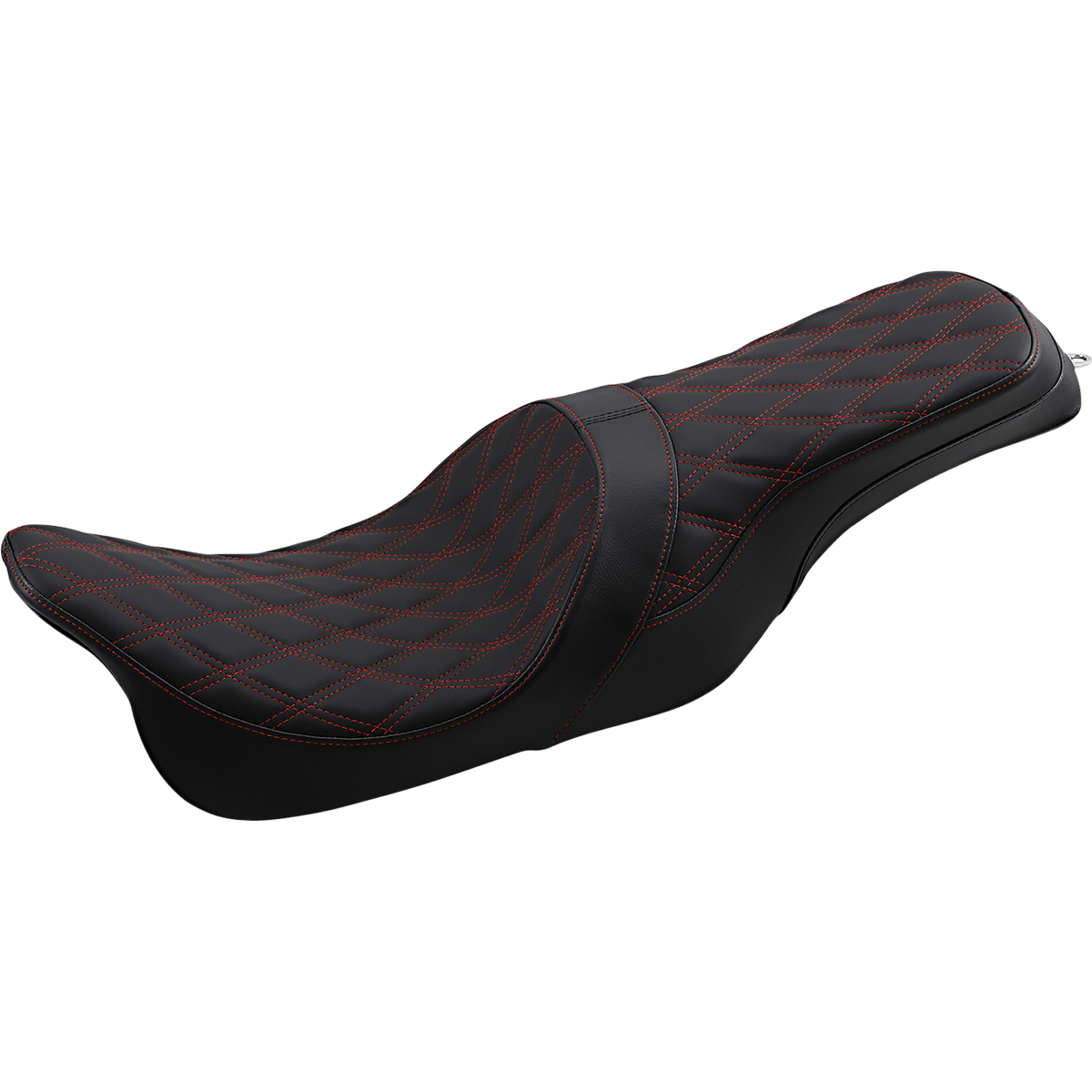 DRAG SPECIALTIES Forward Positioned Predator 2-Up Seat Double Diamond Red Stitched FL '08-'23