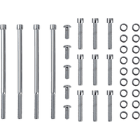 GARDNER-WESTCOTT Bolt Kit Primary/Derby Cover Socket-Head Chrome P101408