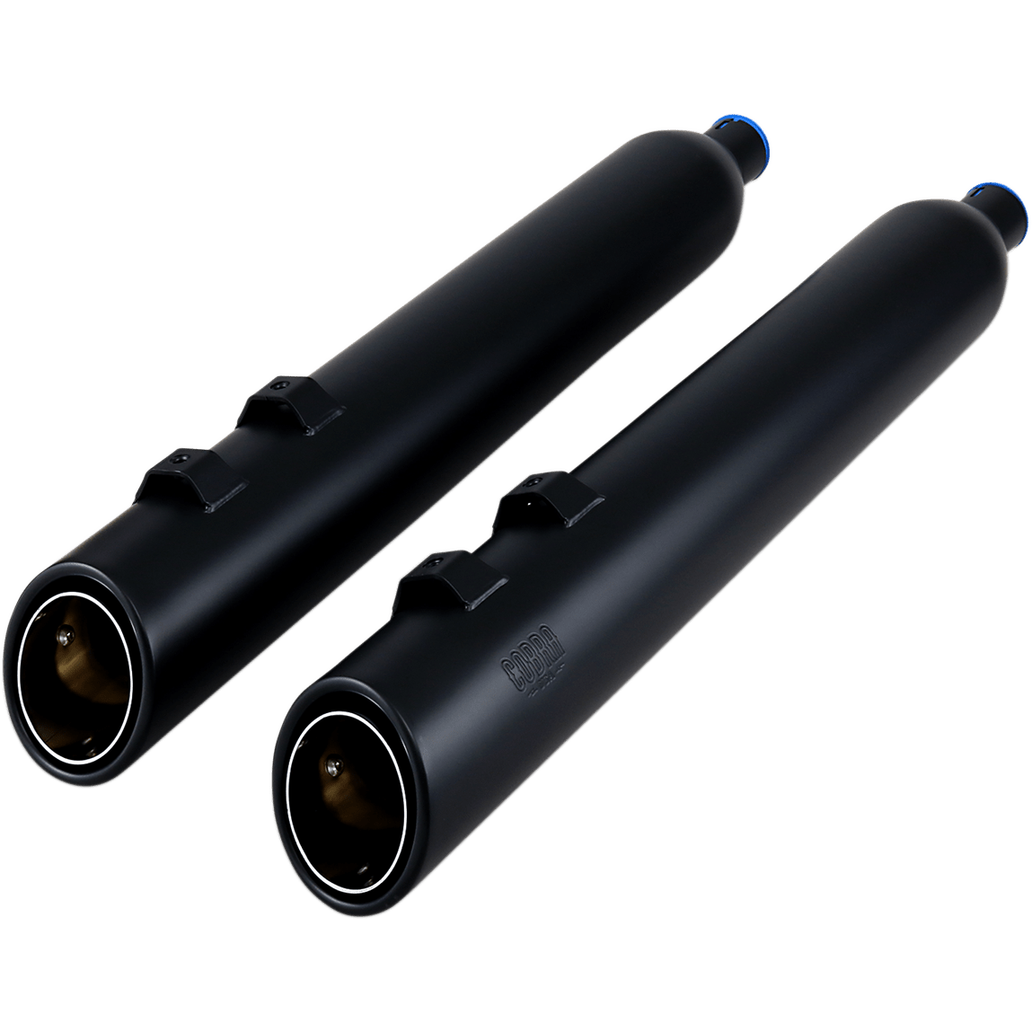 COBRA 909 Uppercut Mufflers for '95-'16 FL Black 6268RB