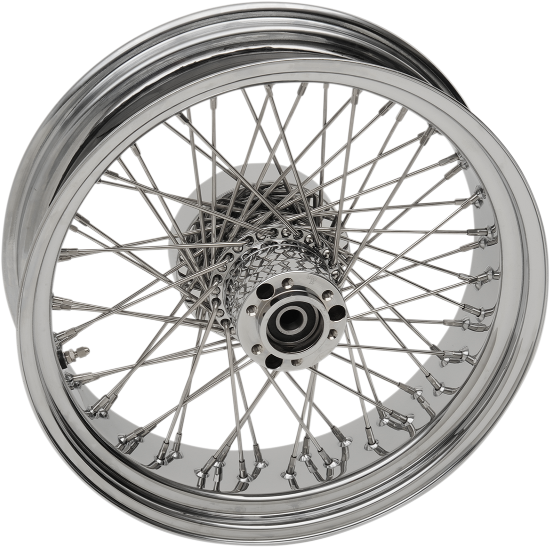 DRAG SPECIALTIES Wheel 60 Spoke Cross Laced Rear Silver 18x5.5 '14-'21 Indian