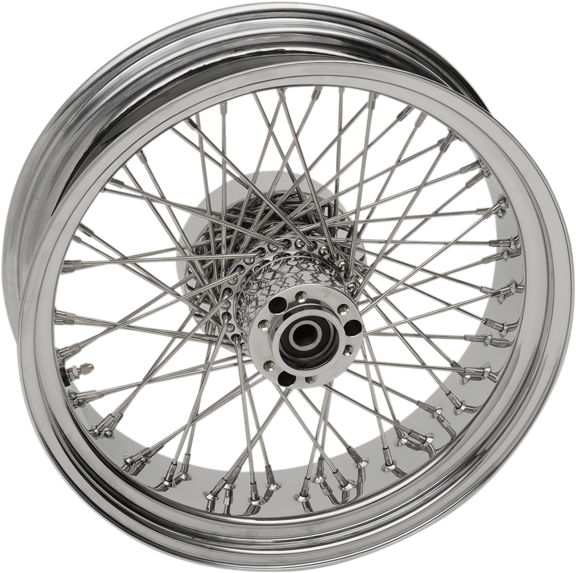 DRAG SPECIALTIES Wheel 60 Spoke Cross Laced Rear Silver 18x5.5 '14-'21 Indian