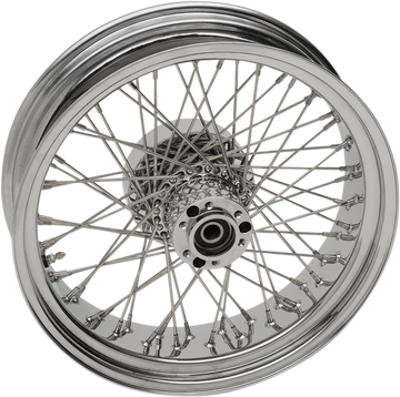 DRAG SPECIALTIES Wheel 60 Spoke Cross Laced Rear Silver 18x5.5 '14-'21 Indian