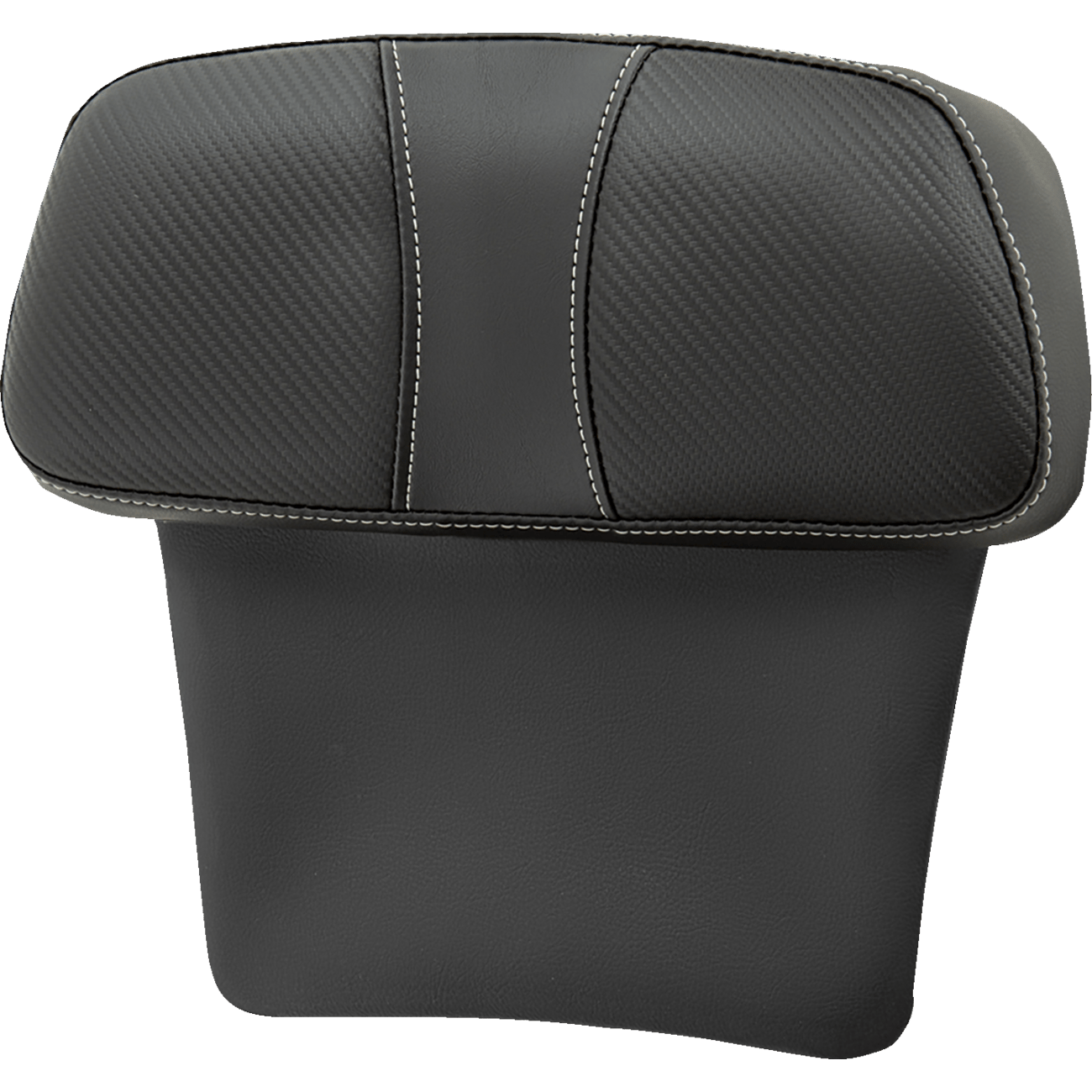 SADDLEMEN Chopped Tour Pak Backrest Pad Dominator Black w/ Carbon Fiber Inset FLT/FLH '14-'23 81407CPACKD