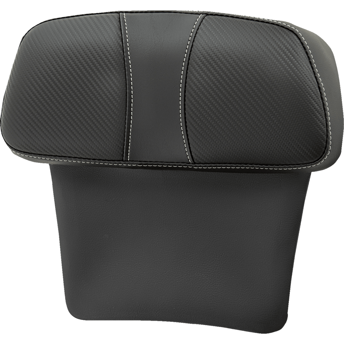 SADDLEMEN Chopped Tour Pak Backrest Pad Dominator Black w/ Carbon Fiber Inset FLT/FLH '14-'23 81407CPACKD