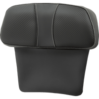 SADDLEMEN Chopped Tour Pak Backrest Pad Dominator Black w/ Carbon Fiber Inset FLT/FLH '14-'23 81407CPACKD