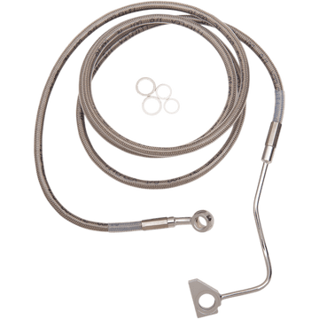 DRAG SPECIALTIES Brake Line +8" Stainless Steel ABS