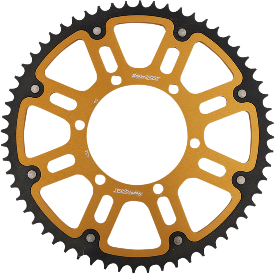 SUPERSPROX Stealth Rear Sprocket 60 Tooth Gold Kawasaki/Yamaha/Suzuki RST48660GLD