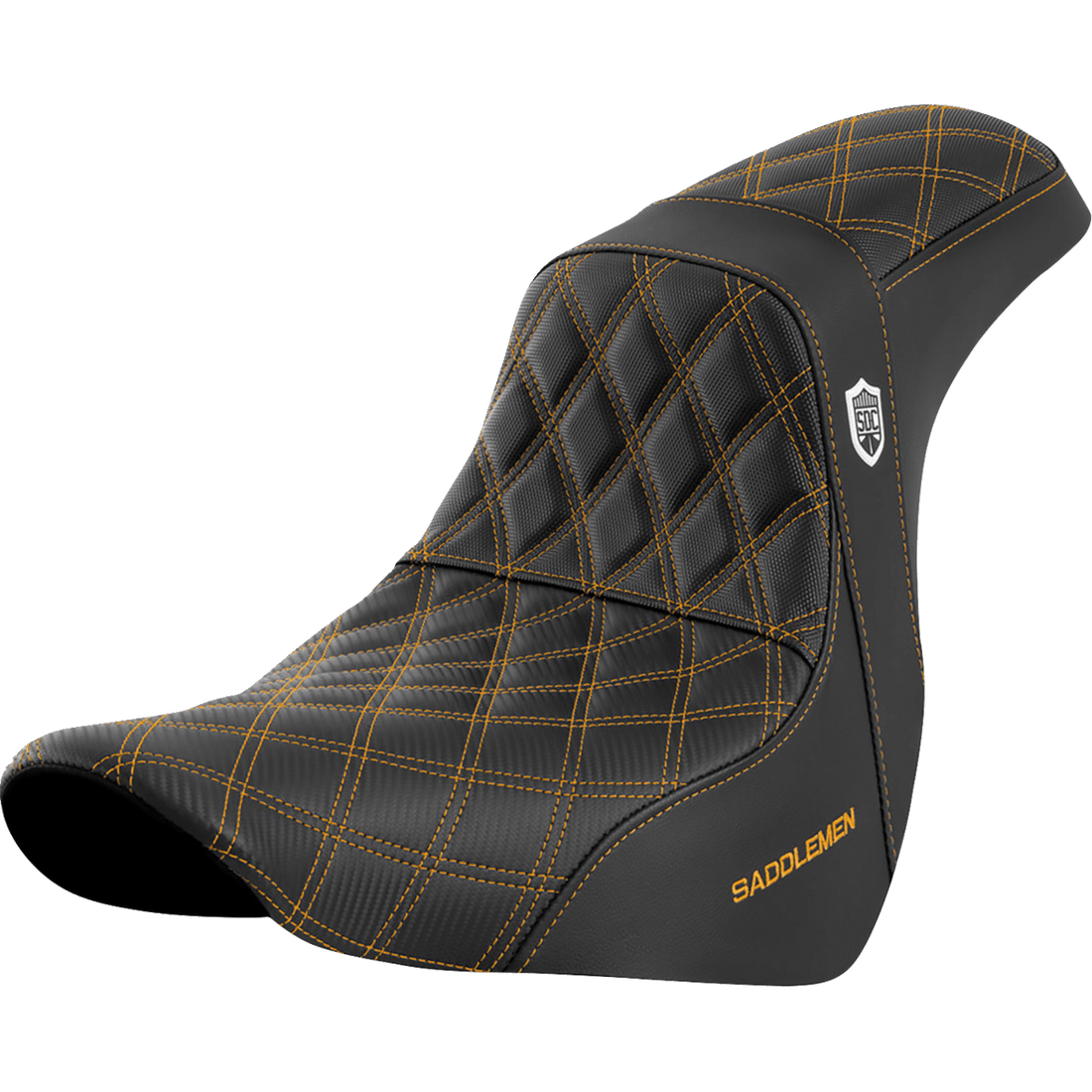 SADDLEMEN Pro Series SDC Performance Seat without Backrest Gold Stitch FL/FX '18-'20 SC81829GOL