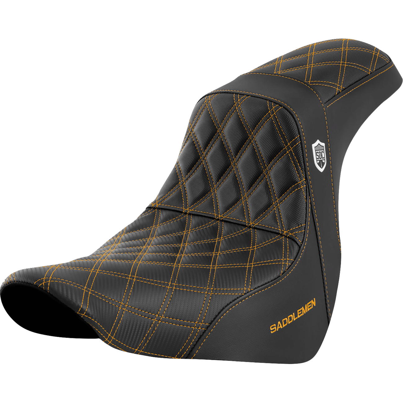 SADDLEMEN Pro Series SDC Performance Seat without Backrest Gold Stitch FL/FX '18-'20 SC81829GOL