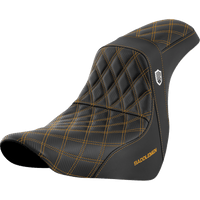 SADDLEMEN Pro Series SDC Performance Seat without Backrest Gold Stitch FL/FX '18-'20 SC81829GOL