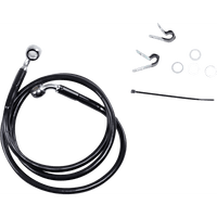 DRAG SPECIALTIES Brake Line Front Black +4" XL