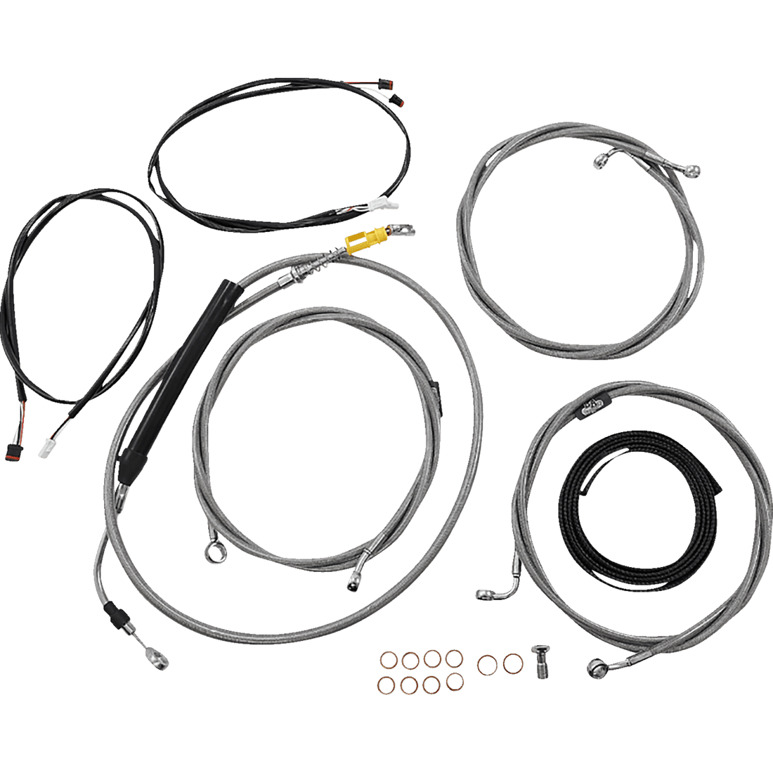 LA CHOPPERS Cable Kit Stock Handlebars ABS Stainless LA8058KT308