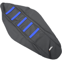 MOOSE RACING Ribbed Seat Cover Black Cover/Blue Ribs Husqvarna