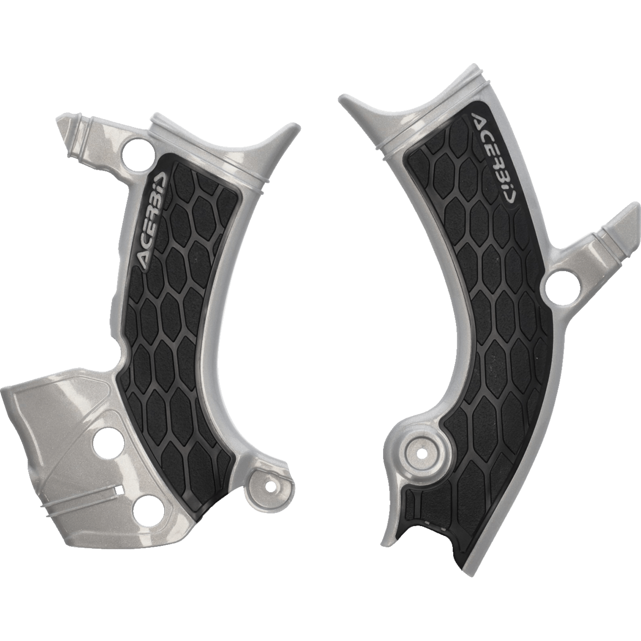 ACERBIS X-Grip Frame Guards Silver/Black YZ 250F/450F