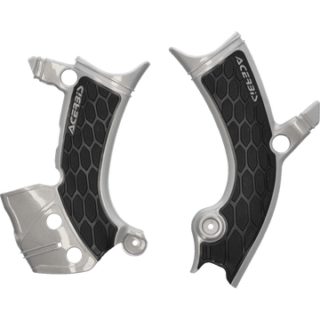 ACERBIS X-Grip Frame Guards Silver/Black YZ 250F/450F