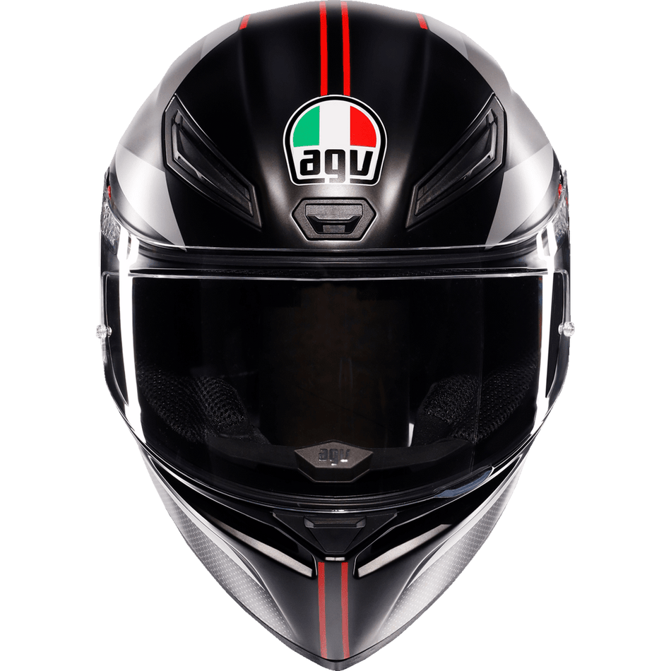 AGV K1 S Helmet Lap Matte Black/Gray/Red Large 2118394003034L