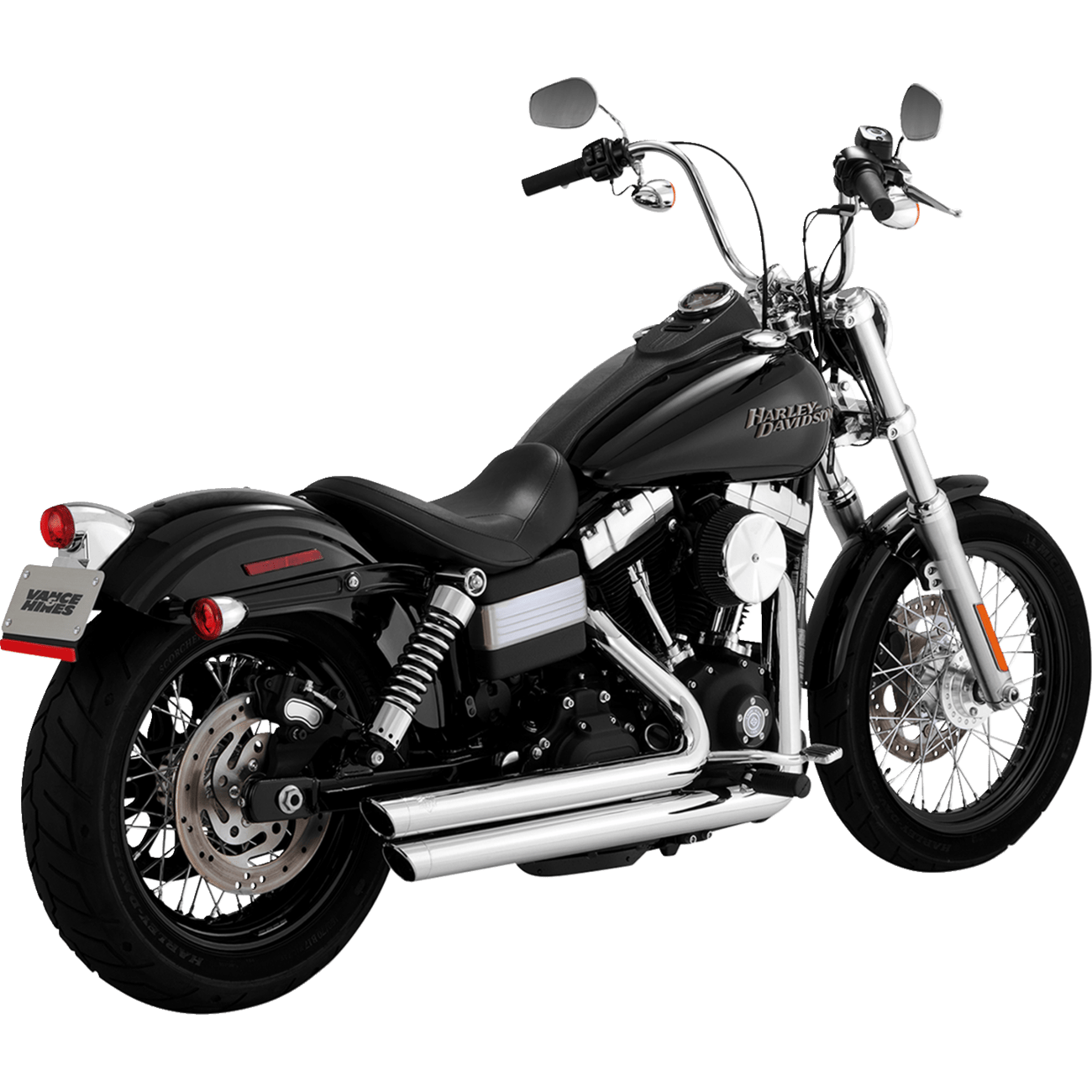 VANCE & HINES Big Shots Staggered Exhaust System Chrome 17338