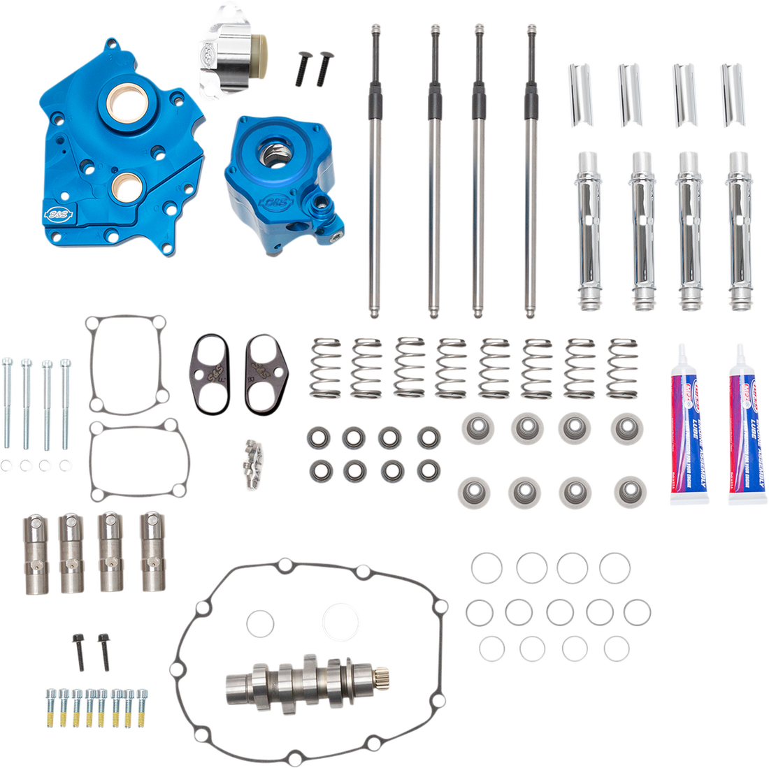 S&S CYCLE Cam Chest Kit with Plate Chain Drive Water Cooled 540 Cam Chrome Pushrods M8 3101116A