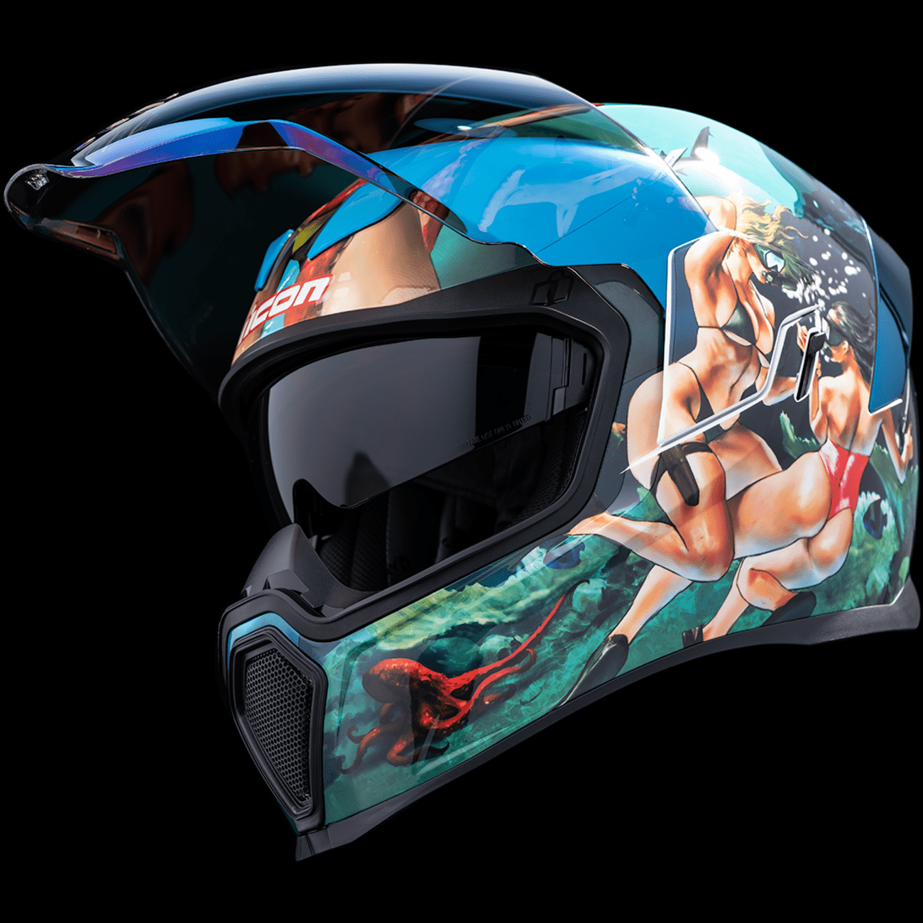 ICON Airflite™ Helmet Pleasuredome4 Blue Medium