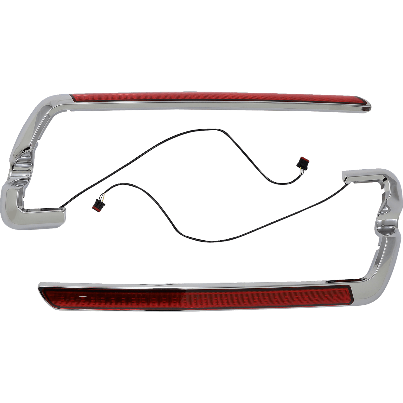 CUSTOM DYNAMICS Marker Light Saddlebag Red Chrome CDSBSIDERC