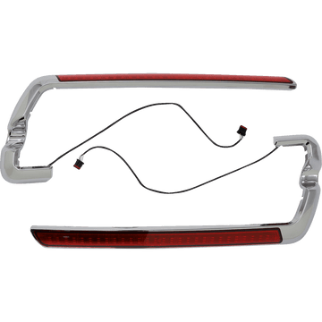 CUSTOM DYNAMICS Marker Light Saddlebag Red Chrome CDSBSIDERC