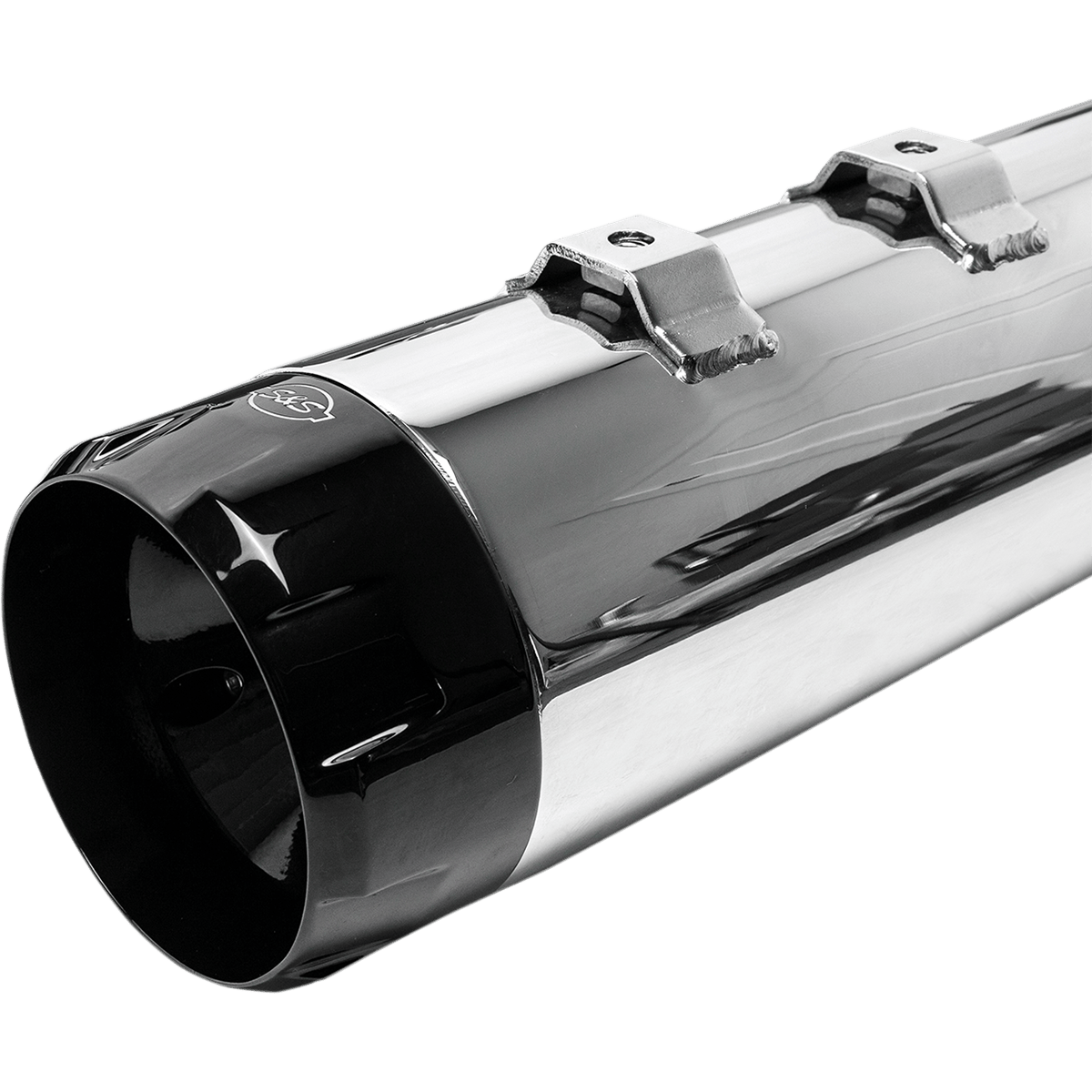 S&S CYCLE 4-1/2" MK45 Performance Mufflers Chrome with Black Thruster 5500619