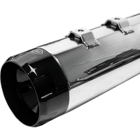 S&S CYCLE 4-1/2" MK45 Performance Mufflers Chrome with Black Thruster 5500619